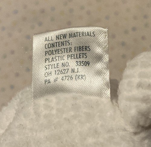 Vintage Carter’s Prestige weißer Hase Kaninchen Stofftier Sitzsack Plüsch 11 Zoll - Bild 8 von 8