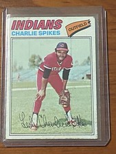 1977 Topps Baseball - #168 Charlie Spikes Cleveland Indians
