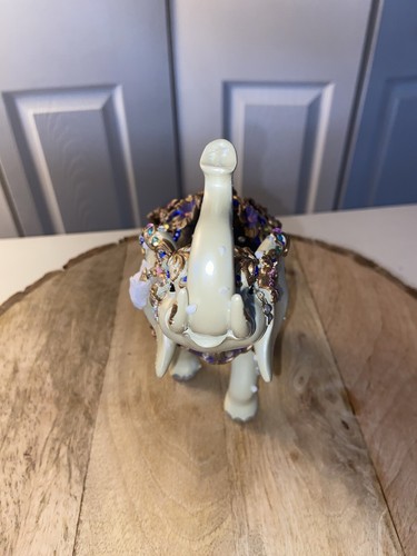 Vintage Elegant Treasure By Thomas Kincaid Ceramic Elephant Figurine - Picture 3 of 11