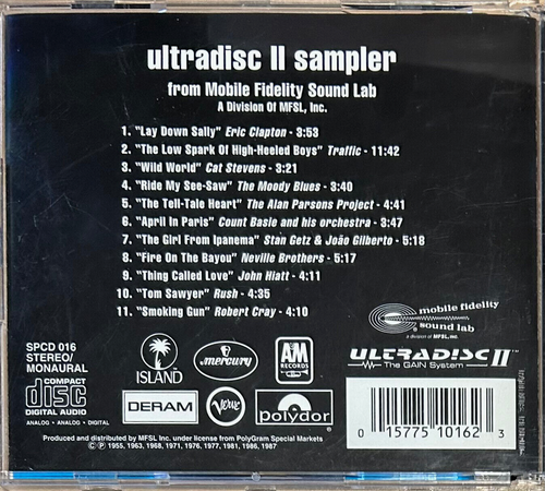 MFSL MOFI GOLD CD SPCD-016: Various Artists – Ultradisc II Sampler, 1994 US UDII - Picture 2 of 6
