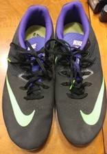 Nike Rival S Men's 806554-035 Black Green Purple Sprint Shoes Size 11.5