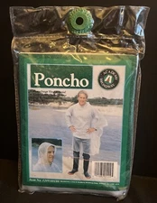 Vintage Rain Poncho Academy Broadway Hood Sealed Package New Unused 1992
