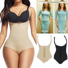 Fajas Colombianas Body Shaper Full Bodysuit Open Crotch Hooks Girdle Shapewear