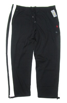 Polo Ralph Lauren Big & Tall Black Side Stripe Double Knit