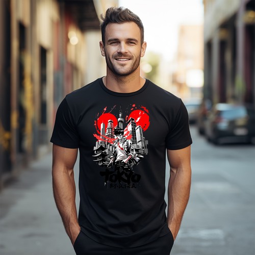Camiseta Tokyo Building Man - ¡Un giro excelente de Tokio! Divertida camiseta unisex con Tokyo S - Imagen 9 de 46