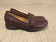 Sofft Brown Leather Shoes Women's Size US 6 M Söfft Casual Heels Slip On Loafers