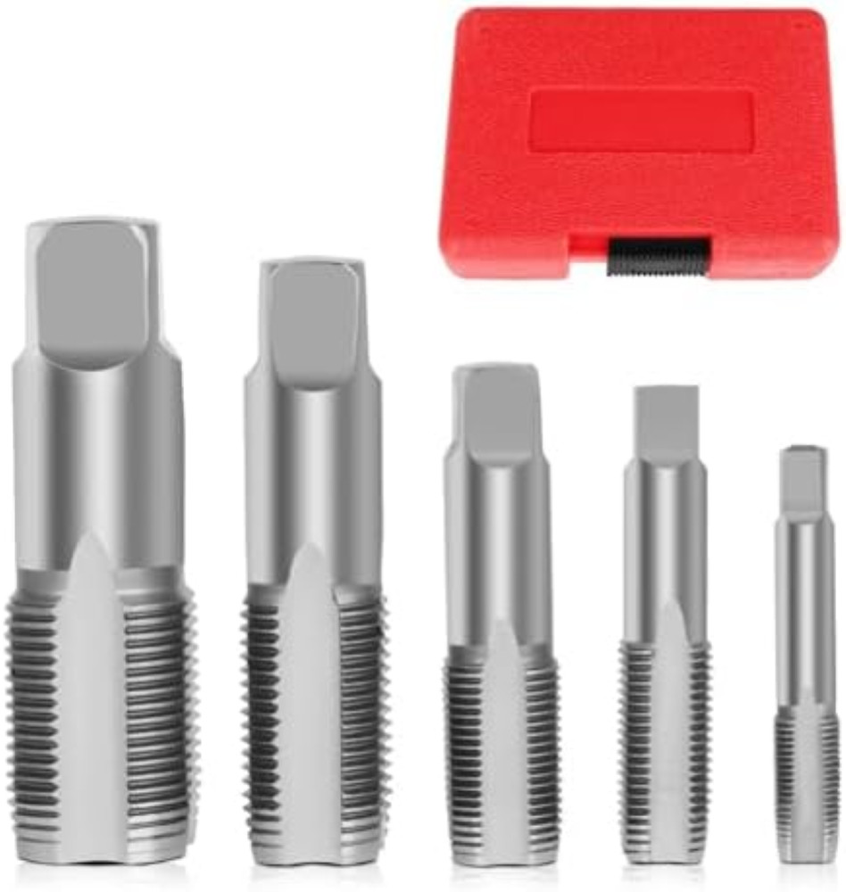 Set Maschi Professionali BSP 5 Pezzi HSS per Tornio e Idraulica