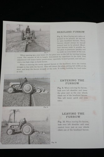 Harry Ferguson TO-20 30 Plow Book 3pt Hitch Tractor Moldboard Plowing Manual - Picture 4 of 11