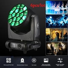 LED Wash Zoom 19X40W LED Moving Head RGBW DMX 4in1 Bee-eye Stage DJ Show 6PCS