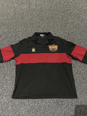 Polo Ralph Lauren Thick Big Patch Cotton L/S Rugby Polo Size L | eBay
