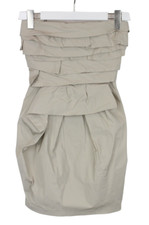 PINKO  Dress Women's UK 6 Strapless Pleated Grey Mini