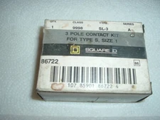 NEW SEALED IN BAGS  Square D 9998SL3 Size 1  Contact Kit 3 Pole  9998 SL3 86722