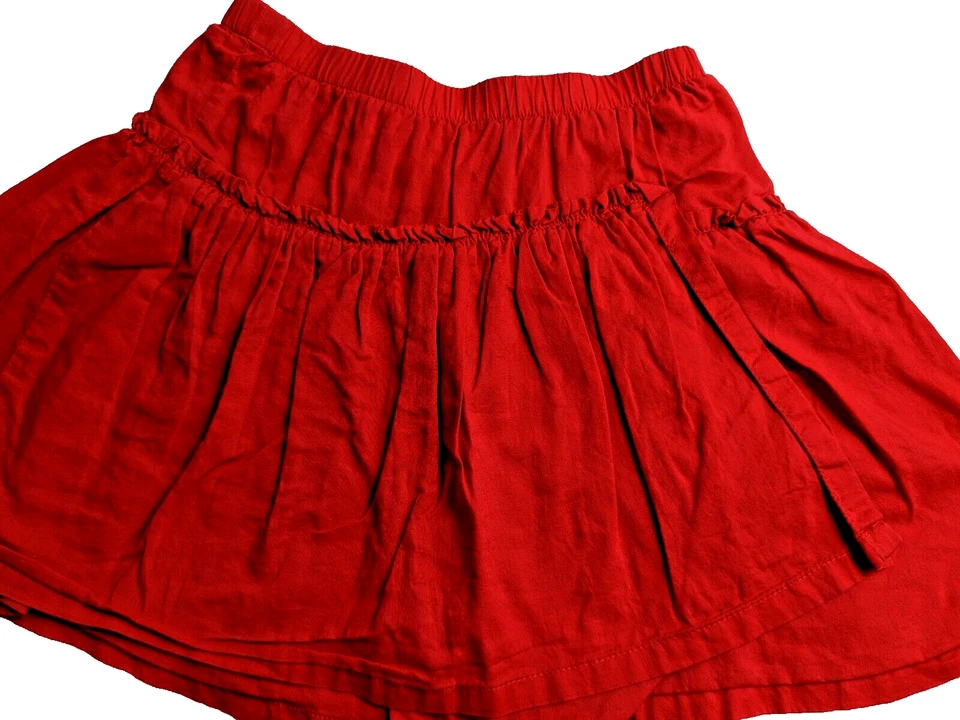 Falda atrevida de algodón con volantes rojos talla 8 Gymboree para niñas Foto 2 de 4