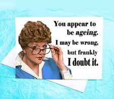 Murder She Wrote Angela Lansbury Funny Greeting Card KimWestARt