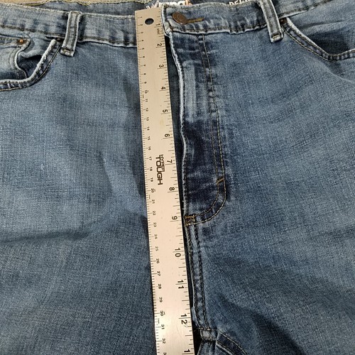 Jeans Wrangler da uomo 40x32 blu denim vestibilità regolare gamba dritta abbigliamento da lavoro - Foto 8 di 10
