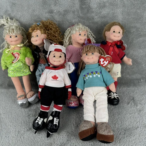 Vintage Ty Beanie Bopper Lot of 6 Gabby Paula Cassidy Sally Hunter Footie