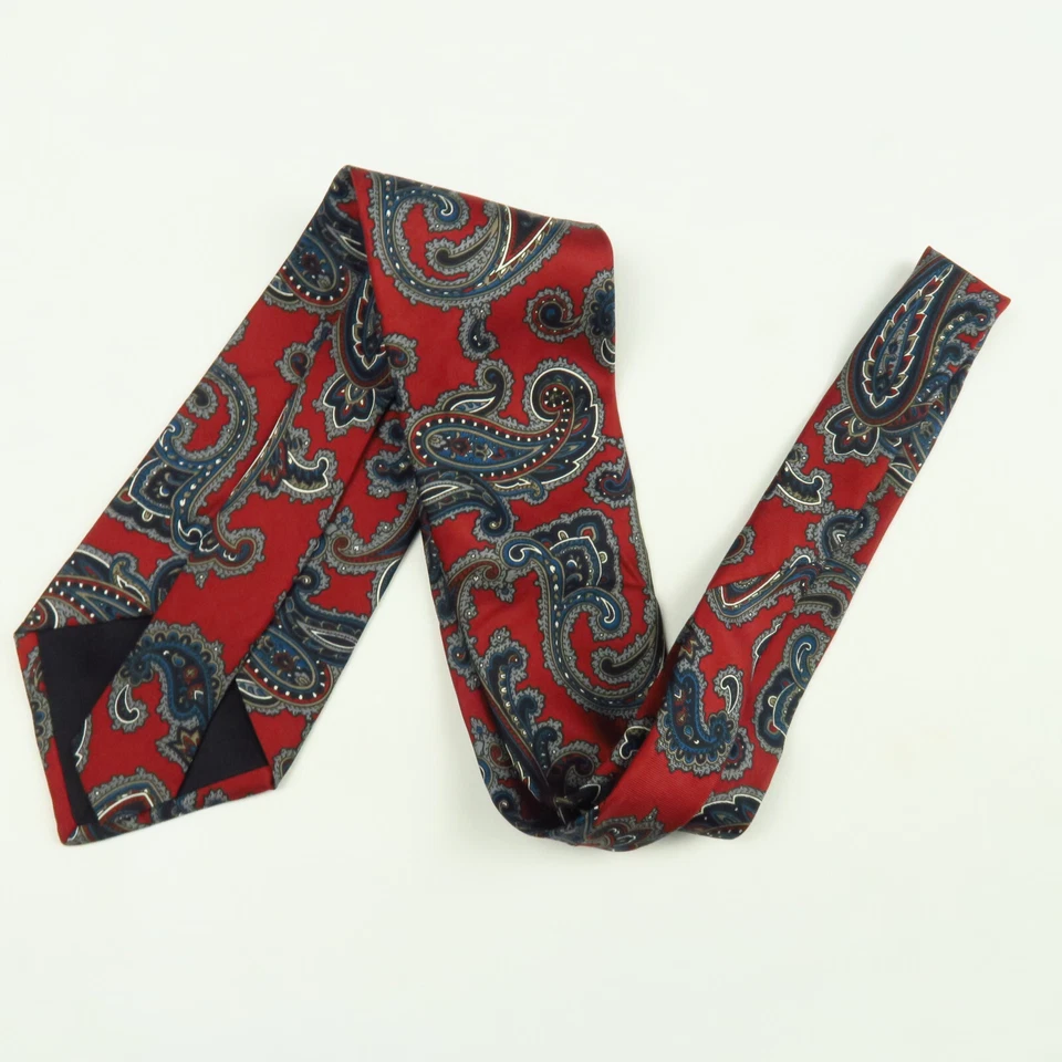 Claybrooke Para Hombres Rojo Azul Verde Grande Diseño Paisley 58"x4" Power Classic Foto 4 de 4