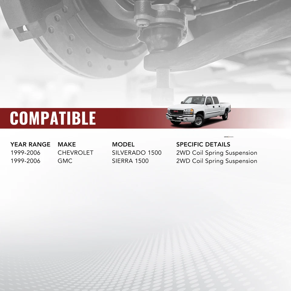 Front Upper and Lower Ball Joint Set For 1999-2006 Chevrolet Silverado 1500 RWD - Image 2 of 4