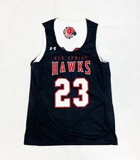 Under Armour Red Spring Hawks Reversible Basketball Jersey Women's S Black White