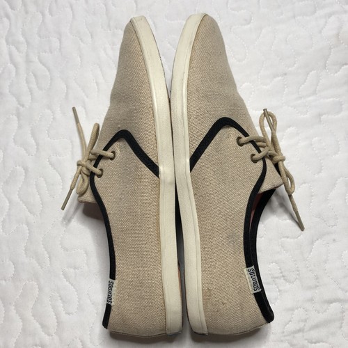 Soludos Womens Lace Up Sand Shoes Sneakers Beige With Black Trim Canvas Size 9 - Picture 9 of 10