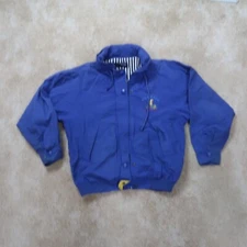 Vintage Nautica Rainforest Jacket Women's Large Blue Lined hooded