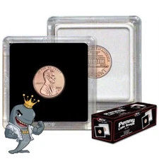 BCW 2x2 Coin Snap - Penny - Black 25ct Box FREE SHIP