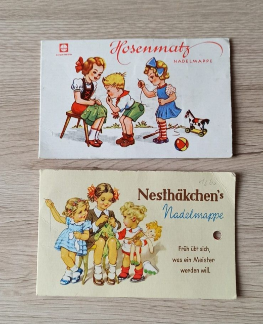 2 Schöne alte Nadelmappen Hosenmatz / Nesthäkchen´s Nadelmappe 2 Schöne alte Nadelmappen Hosenmatz / Nesthäkchen´s Nadelmappe