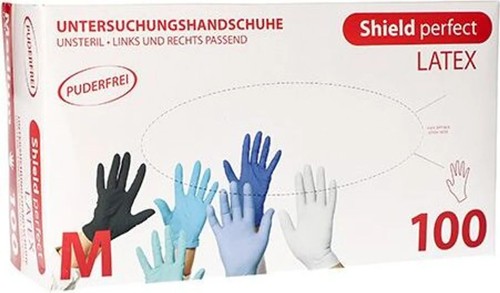 Guantes de examen de látex, guantes desechables, sin polvo, blanco XS-XL 1000 uds - Imagen 7 de 9