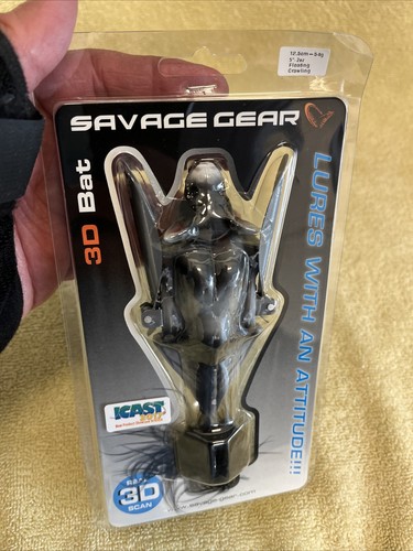 Savage Gear 5” Bat, 2oz, Gray/Black, Floating Crawling Action, Wings Flap - 第 2/11 張圖片