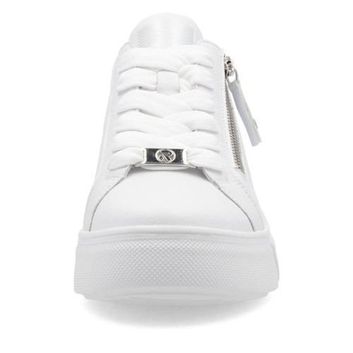 Rieker Women's Sneakers Slippers Half Shoes Shoes White Leather W2605 - Picture 6 of 11