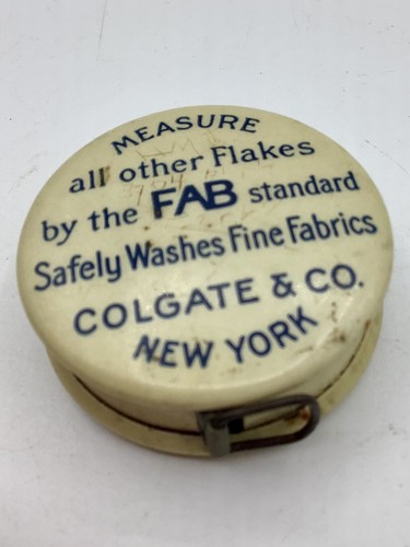 Vintage Advertising Colgate Bakelite Tap Measure Fab Fabric Wash C1930/40 Craft - Picture 2 of 13