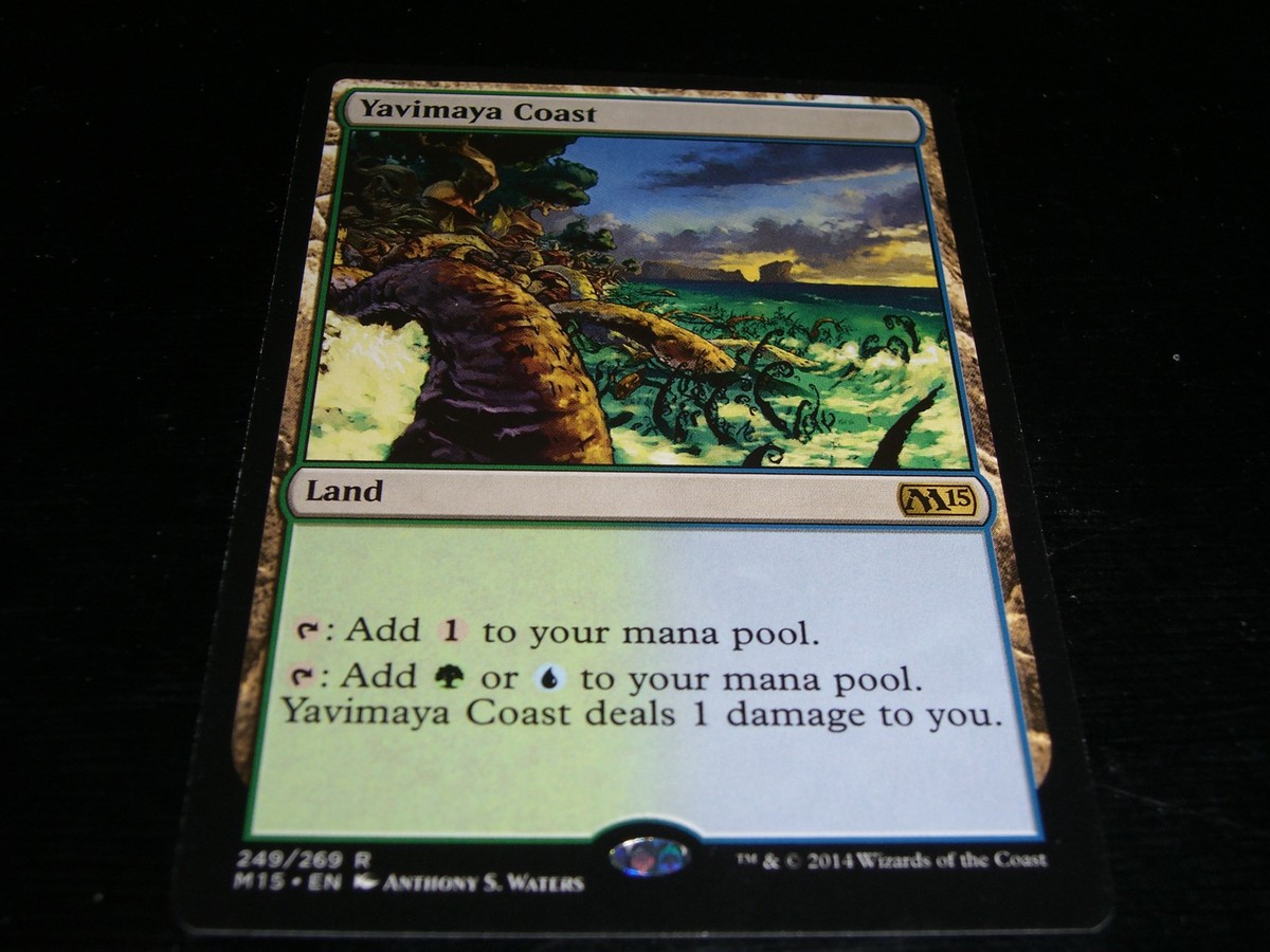 Yavimaya Coast 1x FOIL MTG M15 Core Set Rare MINT green blue land Yavimaya Coast 1x FOIL MTG M15 Core Set Rare MINT green blue land
