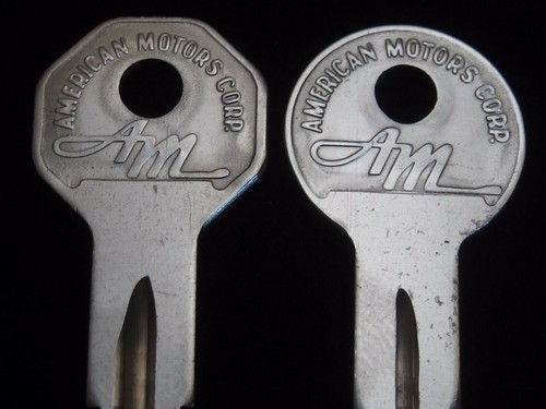 AMERICAN MOTORS Briggs & Stratton OEM KEY BLANK SET Ign/Trunk AMC '54-69 Rambler - Picture 8 of 9