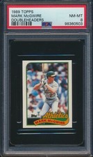 1989 Topps Doubleheaders Mark McGwire Oakland Athletics PSA 8 CENTERED