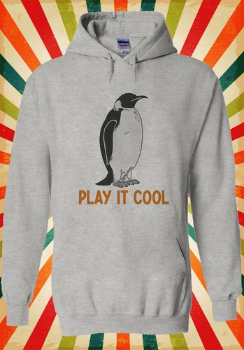 Play It Cool Penguin Funny Cool Men Women Unisex Top Hoodie Sweatshirt 2914 - Picture 2 of 4