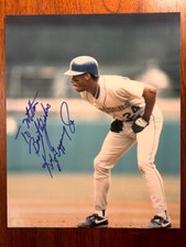 UNCOMMON PRISTINE 8X10 COLOR INSCRIBED SIGNED PHOTO MLB 1966 HOF KEN GRIFFEY JR