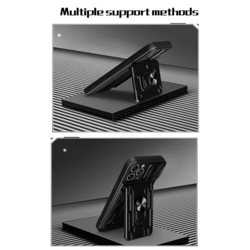 Camera Cover Card Slot Shockproof Stand Case For iPhone 15 Pro Max 14 13 12 11 8 - Picture 9 of 29