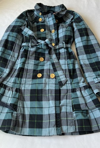 JUICY COUTURE Girls Regal Scotty Plaid Coat Size 10 Classic Long Sleeves Winter - Picture 13 of 13