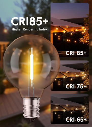 G40 Replacement LED Light Bulbs, 25 Pack Clear Globe Bulb Fits E12 C7 Candelabra - Picture 8 of 12