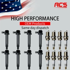 8X OEM Ignition Coil & Iridium Spark Plug For Toyota Tundra Lexus 4.3/4.7L UF230
