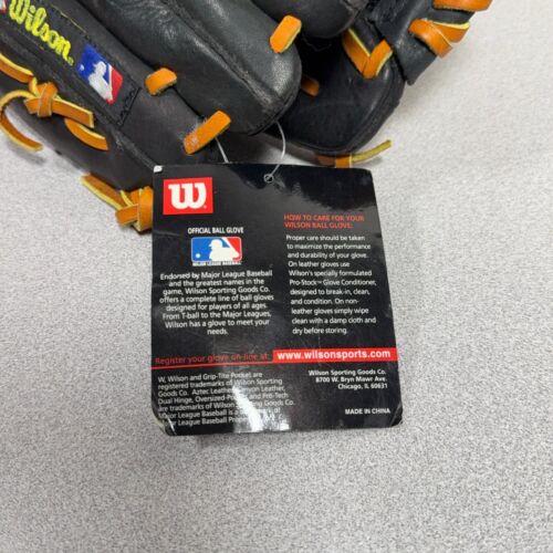 Wilson A1842 Pro8 MLB Baseball Glove LHT 12" Black Leather Left Hand Throw NWT - Picture 5 of 11