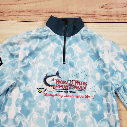 Camisa Deportiva Mundial Para Hombres Pequeña Azul Exterior Ligera Pesca en el Océano S - Imagen 3 de 9