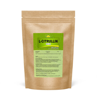 L-Citrullin, veganes Pulver, hochrein (ohne Malat), 500 g im Beutel, Bonemis 