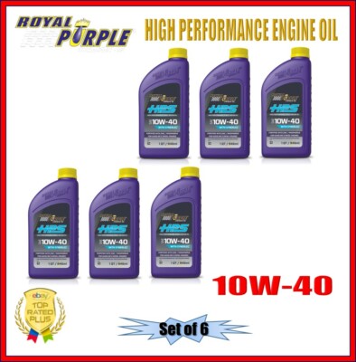 Royal High Performance Street Engine Oil 10W-40 1-Qt Bottle Set of 6 36140