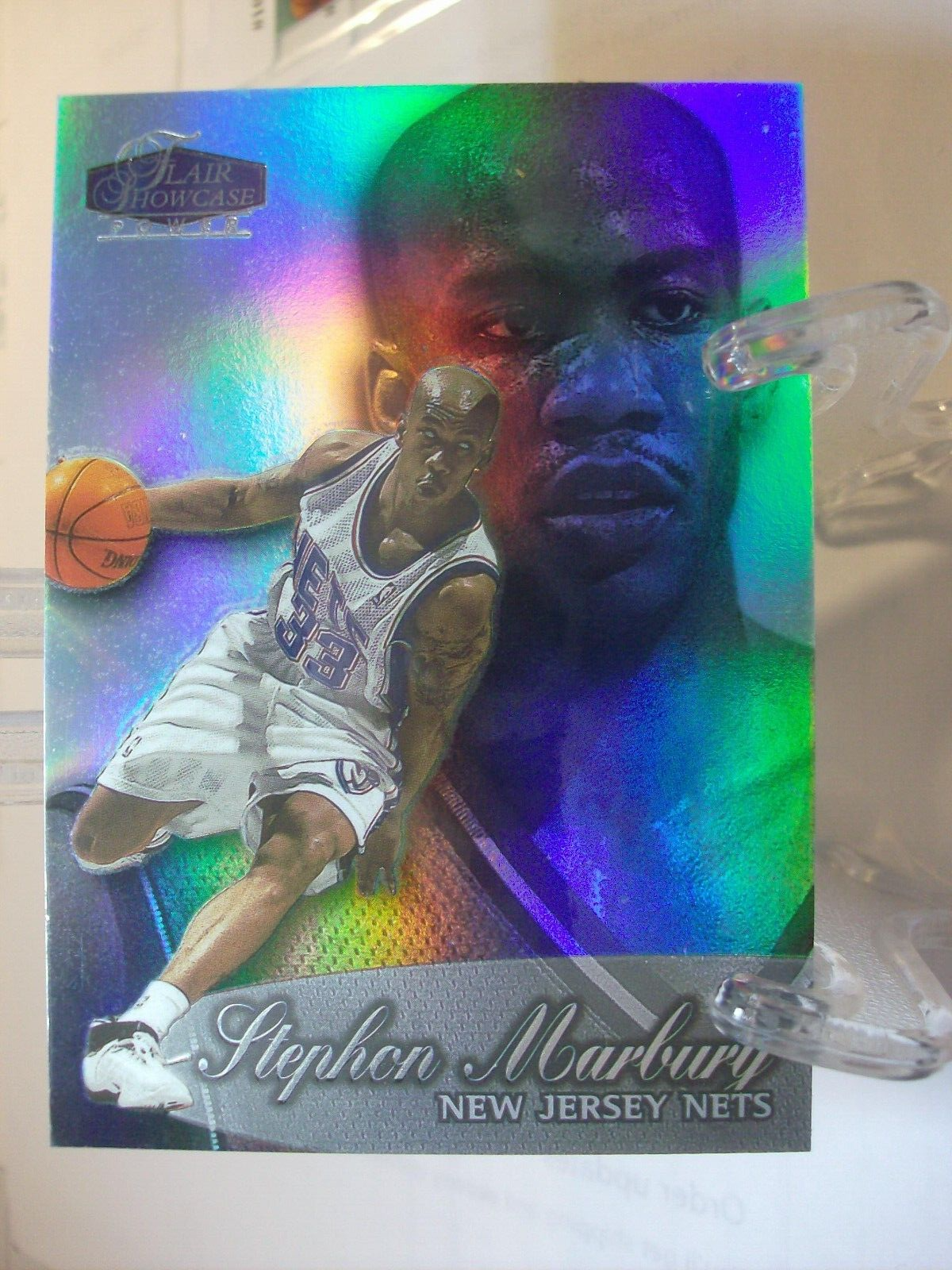 1998 99 Fleer Flair Vetrina Fila 3 #10 Stephon Marbury New Jersey Reti 98 192