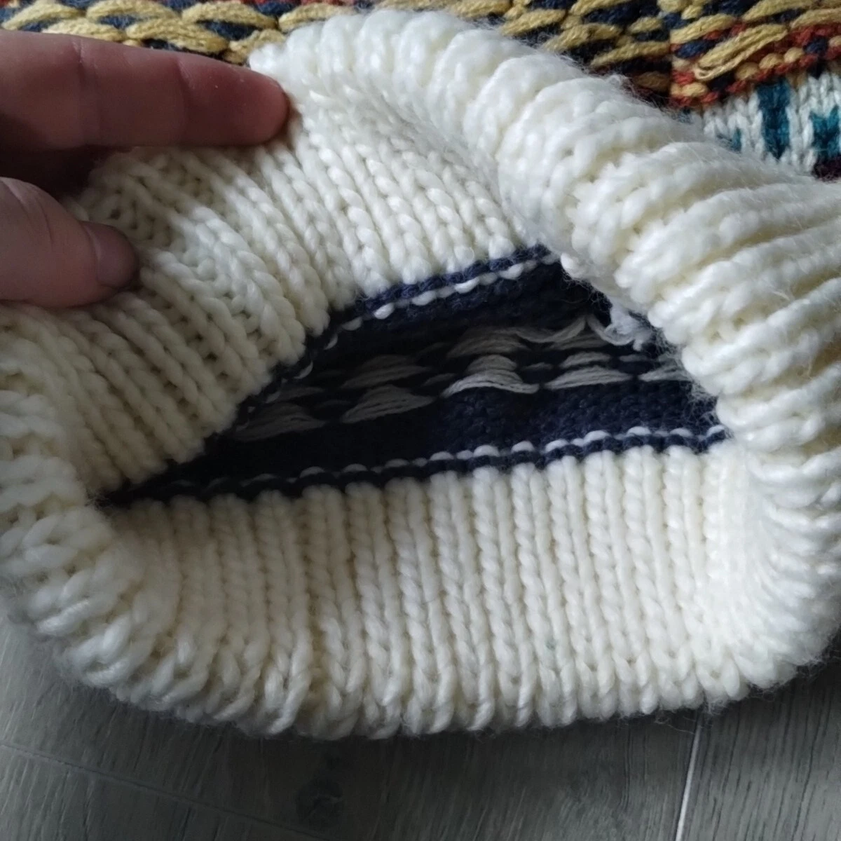 burton knit winter hat ski snowboard fair isle pom warm 
