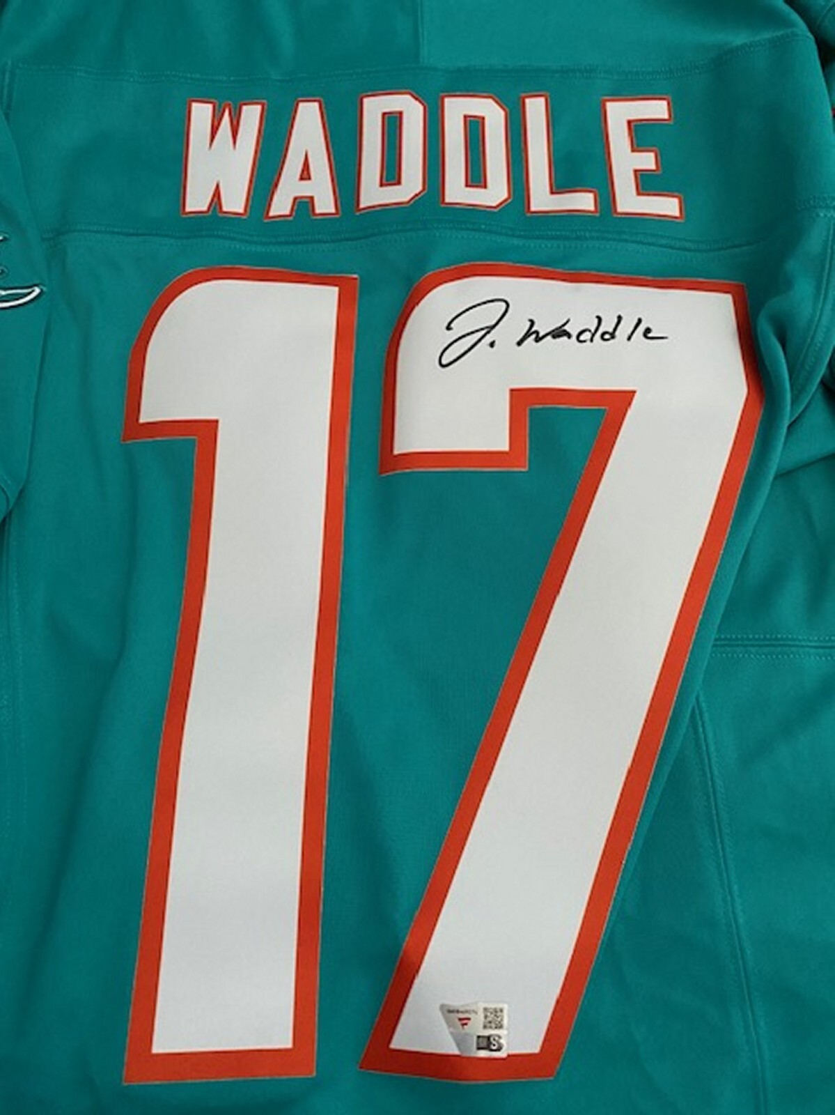 Jylen Waddle Autographed Signed Miami Dolphins JAYLEN WADDLE NIKE VAPOR LIMITED JERSEY FANATICS AUTHENTIC 