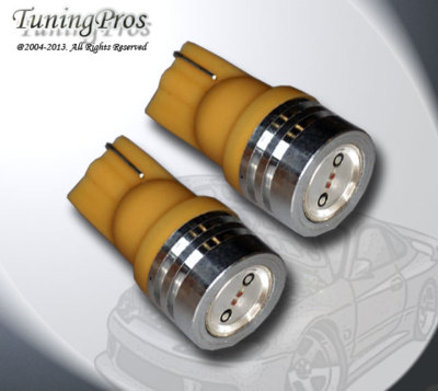 2pc of T10 Wedge LED Dome Light High Power Amber Light Bulb One Pair 175 158