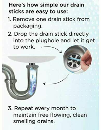 12 Sticks Mighty Blast Drain Sticks Prevent Germs And Odour (1 Stick per month) - Picture 8 of 9