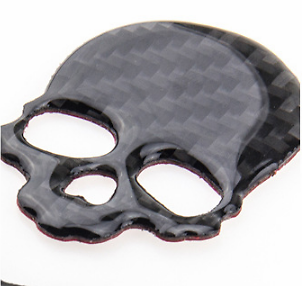 3D Skull Car Emblem 2-Pack Big Black Metal Skull Skeleton Emblems – Evil Bone Car Badge Decals Or Stickers Skull Motorcycle Decals - Foto 11